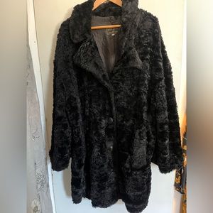 Vintage Express crushed velvet swing coat
